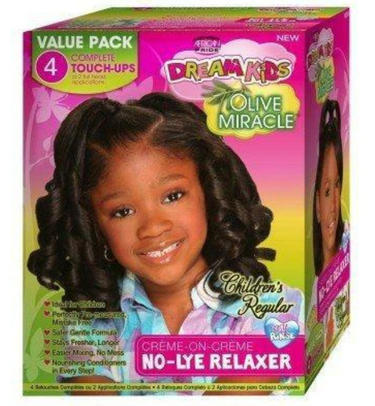 AFRICAN PRIDE Dream Kids Olive Miracle 4 Touch-Up Relaxer Regular Value Pack, Sareya beauty supply store in calgary canada